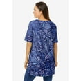 thumbnail image 2 of Woman Within Plus Size Perfect Printed Short-Sleeve Boatneck Tunic, 2 of 5