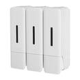 thumbnail image 1 of Dispensador de jabón de pared, dispensador de loción, contenedor de champú, botón pulsador, manual blanco, 1 of 9