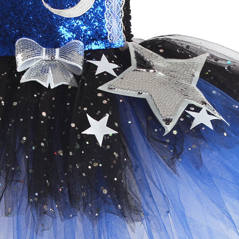 blue halter tutu dress USNSM (2-6 Years) Girls Solid Color Halter One-Piece Tutu Dress Children's Dance Clothing Mesh Skirt Practice Clothing Sleeveless Round Neck Dress Blue 2-3 Years