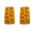thumbnail image 1 of 2 Pieces Coffee Bean Ice Cube Mold Chocolate Fondant Cake Multifunction Non Stick Mould Kitchen Decorating Tools Coffee color, 1 of 9