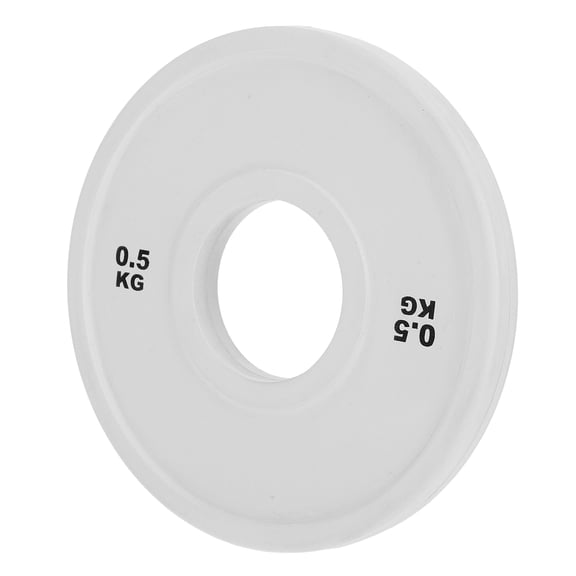 TAILTOSS Home Gym Compatible Barbell Plates with Rubber Coating and Steel Core in White