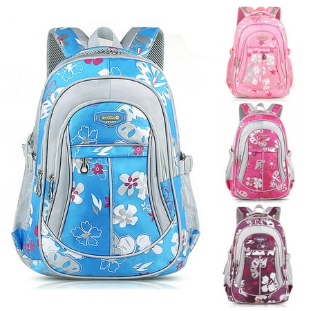 New Children Canvas Flower Backpack For Adults Boy Girl School Rucksack Bookbag Satchel