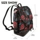 thumbnail image 2 of Balery Rose Full Moon Black Wolf Mochila de Cuero para Mujeres, Gran Capacidad, Bolsa de Viaje Multifuncional, Mochila de Cuero y Bolsa de Hombro para Mujeres, 2 of 4