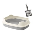 thumbnail image 3 of DOLITY Cat Litter Box Cat Litter Basin Anti Splashing Portable Cat Bedpan Low Entry Gray, 3 of 9