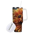 thumbnail image 2 of DIXRUYEE Steel Water Bottles Tumbler Creative Radiant Orange Blossoms Pattern 40oz/30oz, 2 of 9
