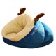 thumbnail image 4 of Nido para pequeño, cama para perrera, cómodas zapatillas bonitas con forma de encantadora cama para gato con capucha, casa suave y cálida , Azul, L, 4 of 9