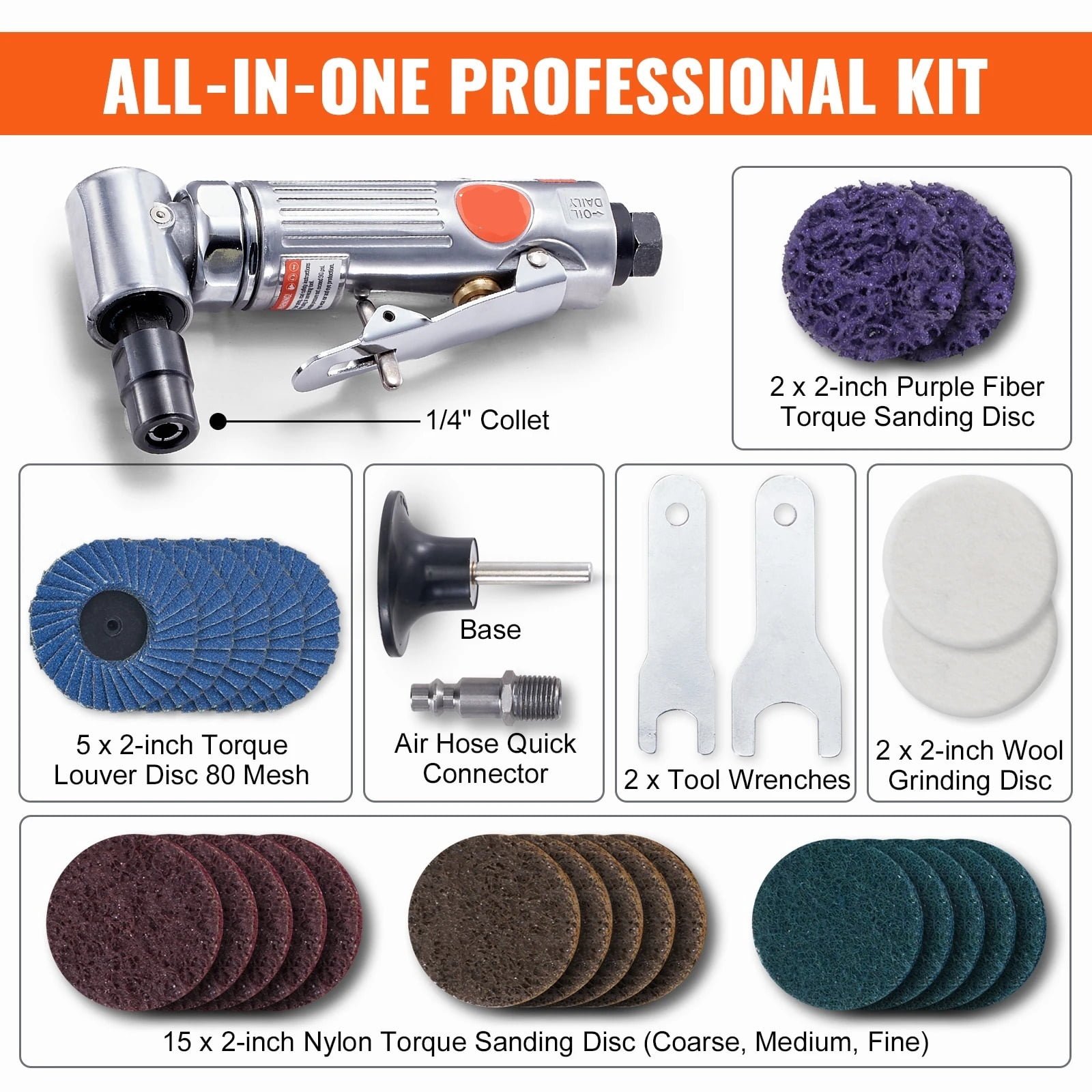 Air Die Grinder Mini Right Angle Die Grinder  for Grinding Polishing Deburring Rust Removal - Multi-Purpose Tool