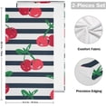 thumbnail image 2 of Dreamtimes Cherry Striped Leaves Hand Towels Ultra Soft Absorbent Fingertip Bath Towels Breathable & Comfort Hand Towels for Bathroom Hotel, Gym and Spa 28 X 14 Inch (2PCS), 2 of 6