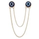 thumbnail image 1 of Insignia elegante para hombre con cadena, broche de ojos azules para dorado, 1 of 9