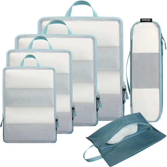 Juego de 6 cubos de embalaje BAGAIL Ultralight Compression Blue