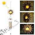 thumbnail image 2 of luz solar,Carillones de viento solares para colgar en el exterior, decoración para exteriores, carillón de viento solar, luz LED cálida, regalo de condolencia conmemorativo único con tubos de metal, a Muyoka Hogar, 2 of 6