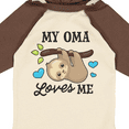 thumbnail image 4 of Inktastic My Oma Loves Me with Sloth and Hearts Boys or Girls Long Sleeve Baby Bodysuit, 4 of 5