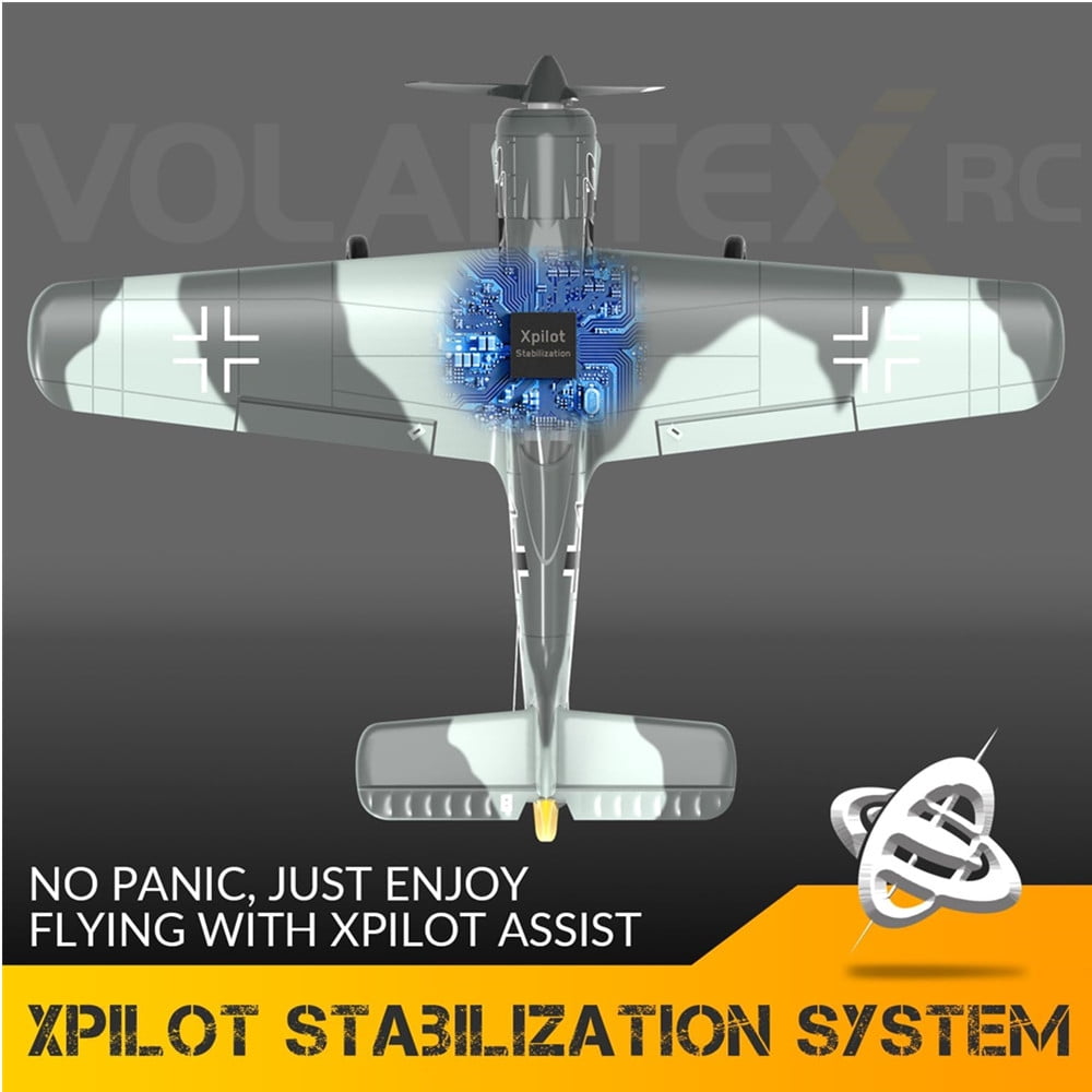 FW190 RC Plane 2.4G 4CH 6Axis Remote Control Airplane One Key Aerobatic RTF Fighter ﻿for Beginners