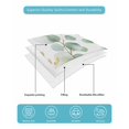 thumbnail image 5 of Quilts Twin Size, Eucalyptus Leaves Soft Comforter Bedding Set for Bed, Green Gold Spring Botanical Branch Lightweight Quilted Bedspread with Pillow Cover(2 Pieces) for All Season, 68x86 Inch, 5 of 6
