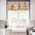 thumbnail image 3 of Christmas Gingerbread Man Valances for Windows Kitchen Curtains Valances Rod Pocket Valance Curtains for Kitchen Windows Winter Vintage Cane Candy Red Check Window Valances for Bathroom 54"x18", 3 of 8