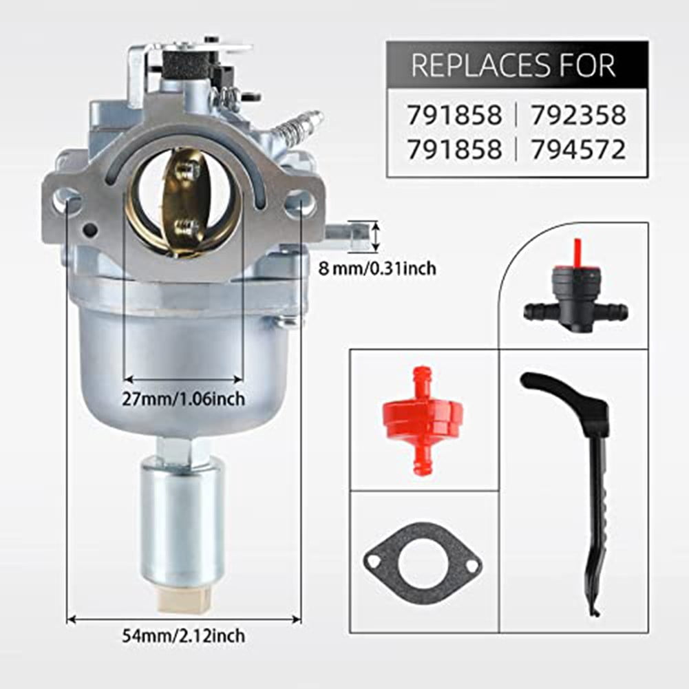 Outlier 799727 Carburetor Replacement for B&S 791858 792358 794572 with Cleaning Brush, Lawn Mower Parts & Accessories