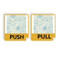thumbnail image 1 of Leaf Ave flor planta pintura Etiquetas engomadas de la puerta de empujar y tirar, 1 of 3