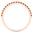 thumbnail image 5 of 0.285 ctw Wedding Band for Women - 18K Rose Gold Simulated Red Diamond Stackable Eternity Ring, 5 of 6
