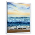 thumbnail image 3 of Ocean Waves At Sunrise 30 in x 40 in Framed Painting Canvas Art Print, by Designart, 3 of 5