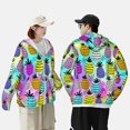 thumbnail image 6 of Fotbe Graffiti Pineapples Men's Women's UPF 50+ Sun Protection Jacket Hooded Cooling Shirt with Pockets Hiking Outdoor Performance-Small, 6 of 9