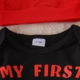 thumbnail image 4 of Tiijoy Baby Girls Valentine's Day Cotton Long Sleeve Romper Overalls Hat Outfits, Sizes 9-12M, 4 of 8