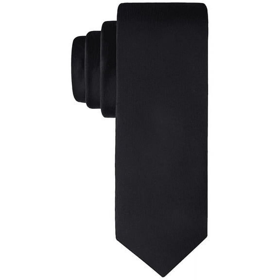 Calvin Klein BLACK Men's Unison Solid Tie, US One Size