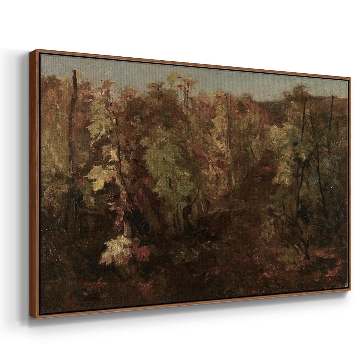 Vintage Landscape-CCCXIX By Wexford Home Framed in Walnut Wood Gallery Wrapped Canvas 25 in. x 37 in.