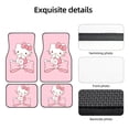 thumbnail image 5 of Hello Kitty(4) Car Floor Mats Universal SUV Front Rear Floor Foot Mats 4-Piece Full Set with Non-Slip Rubber Backing, 5 of 6