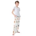 thumbnail image 3 of FORMRS Kids Pajama Pants with Pockets Size 6-8Y Boys Lounge Sleep Bottoms, White Halloween Pumpkin, 3 of 8