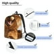 thumbnail image 3 of Balery Happy Fluffy Running Dog Mochila Clásica Impresa Básica para Viaje, Mochila Escolar Resistente al Agua, Mochila de Lona con Correas Ajustables-Small, 3 of 5