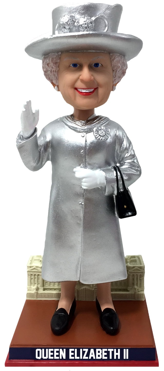 Queen Elizabeth Platinum Dress Platinum Jubilee Buckingham Palace Bobblehead