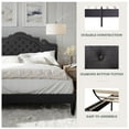 thumbnail image 6 of Amolife Queen Size Platform Bed Frame with Upholstered Headboard, Dark Gray, 6 of 8