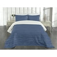 thumbnail image 3 of Ambesonne Blue White Quilted Bedspread Set 3 Pcs, Minimal Triangles, Queen Size, Navy Blue and White, 3 of 5
