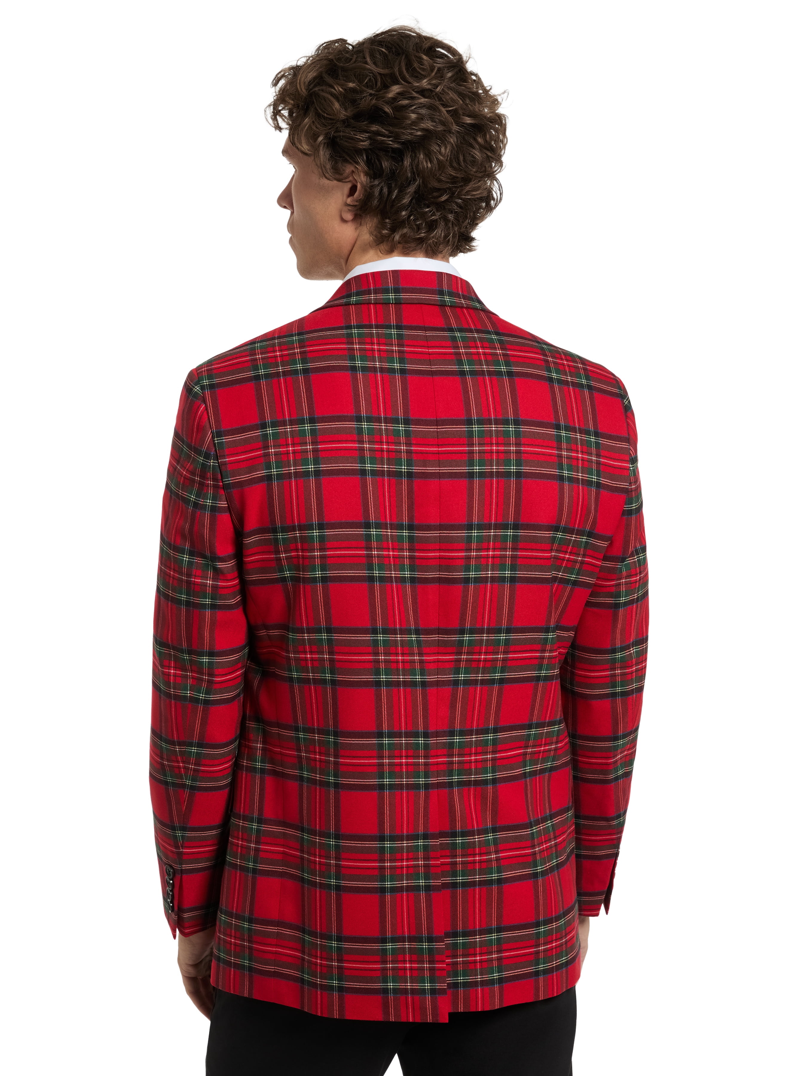 Chaps Men's Holiday Red Plaid Blazer, Sizes 40R-52R
