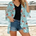 thumbnail image 5 of Zunfeo Kimonos for Women Summer Beach Cover Ups for Swimwear Floral Boho Lightweight Cardigans Clearance Light Blue S, 5 of 5