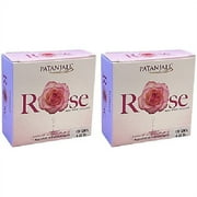 Pack Of 2 - Patanjali Rose Body Cleanser Soap Bar - 120 Gm (4.23 Oz)