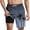 Light Blue, variant on Men's Beach Shorts, Independence Day 2-in-1 Swim Trunks, Elastic Waist Drawstring Star Print Board Shorts with Pockets