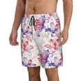 thumbnail image 2 of Naloa Lilies Flowers Men's Beach Shorts, Surfing shorts, Swim trunks, Quick Dry Swim Trunks for Surfing Beach Fun - X-Large, 2 of 9
