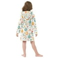 thumbnail image 4 of FORMRS Niños Bathrobe Unisex Hooded Robe Soft Plush Pajamas Sleepwear, Size 10-12T, Floral Easter Eggs, 4 of 7