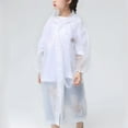 thumbnail image 4 of PAVEOS Kids Raincoat in Clearance Children's Outdoor Travel Fashion Adult Raincoat Thick Transparent Evc Raincoat White-w, 4 of 5