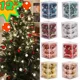 thumbnail image 2 of 12 bolas de Navidad, adorno para árbol de Navidad, bola colgante para fiesta de Navidad, regalo de Año Nuevo, bola brillante, decoración navideña, 2 of 5