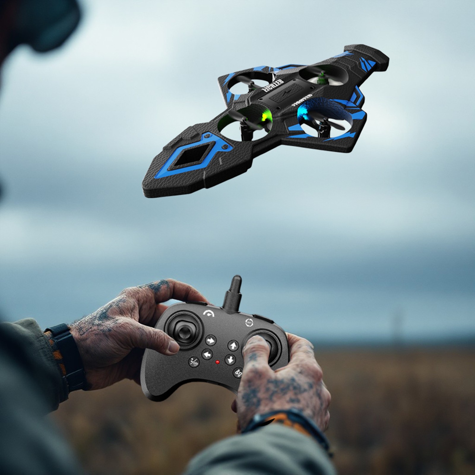 Flying Machines Remote Control Flying Hover Toy for Kids and Adults - Interactive EVA Handle Watch for Indoor and Outdoor for Ages 7 and Up