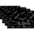 thumbnail image 1 of 4pcs, Boo Cat Pattern Linen Placemats - Rustic Vintage Halloween Decorations for Parties and Home Decor, 1 of 4