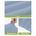 thumbnail image 4 of Pure Light Blue Bar Stool Covers Set of 4, Simple Solid Color Stretch Washable Bar Chair Covers with Backs, Removable Pub Counter Height Chair Cover for Kitchen Dining Room Cafe, 4 of 7