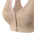 thumbnail image 5 of Byworldtasic Women Front Snap Closure Wireless Bra Floral Lace Wide Strap Comfort Bralette Everyday Ladies Plus Size Bra, 5 of 5