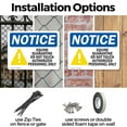 thumbnail image 3 of (2 Pack) Equine Quarantine Do OSHA Notice Sign 10 Inch X 7 Inch Indoor / Outdoor Rust-Free Aluminum Metal Signs for Workplace, Workshop, and Construction Site, Made in the USA, 3 of 8