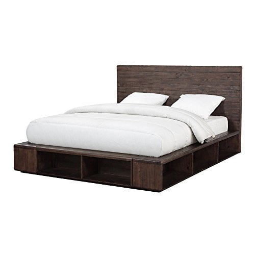 McKinney California Kingsize Solid Wood Low Platform Storage Bed in