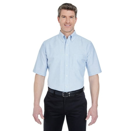 

Men s Classic Wrinkle-Resistant Short-Sleeve Oxford 8972 BLUE/ WHITE XXXXXX-Large