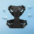 thumbnail image 6 of Voyager Dog Harness Dual Leash Attachment No-Pull Control Adjustable Soft but Strong Pet Harness for Medium and Large Dogs with 3M Reflective Technology - Black, M (Chest: 20 - 25"), 6 of 6