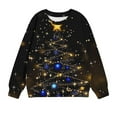 thumbnail image 4 of SwiftWear Kids Christmas Sweatshirts Boy Girl Xmas Tree Snowflake Pullover Long Sleeve Crewneck Top Winter Clothes for 1-12T, Black, 4 of 4